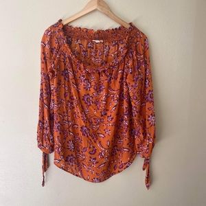 Off the Shoulder Beach Lounge Floral Top